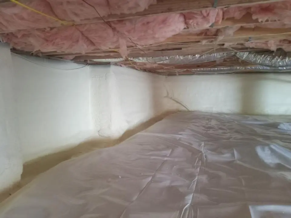 Crawl space encapsulation with closed-cell spray foam for Spray Foam Roofing in Decatur